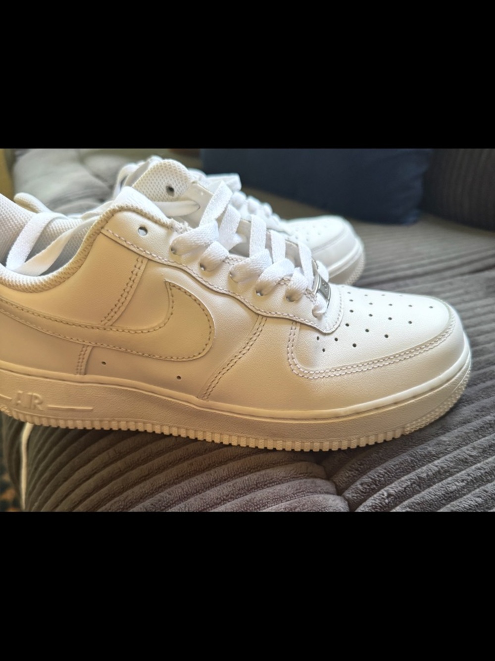 Women’s White Leather Low-Top AF1 Sneakers